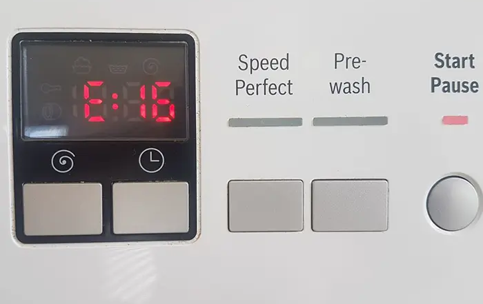 خطای E16 ماشین لباسشویی بوش چیست و نحوه رفع آن