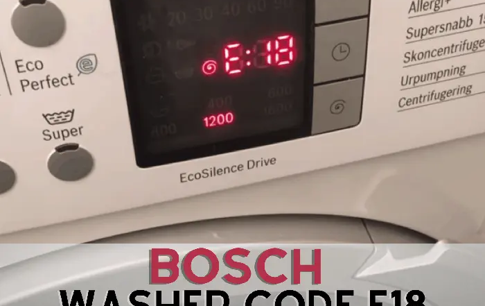 خطای E18 ماشین لباسشویی بوش و نحوه رفع آن